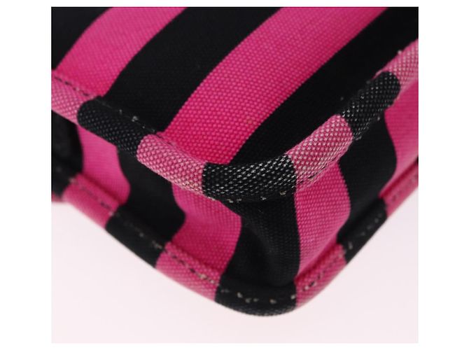 Borsa a Spalla PRADA Tela Rosa Nero Auth ka5421 - vista 13