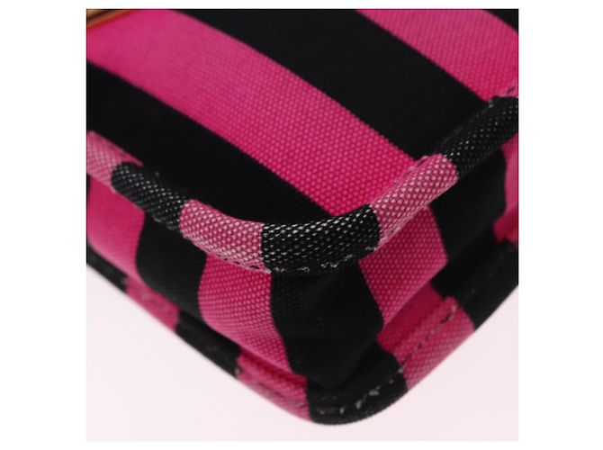 Borsa a Spalla PRADA Tela Rosa Nero Auth ka5421 - vista 14