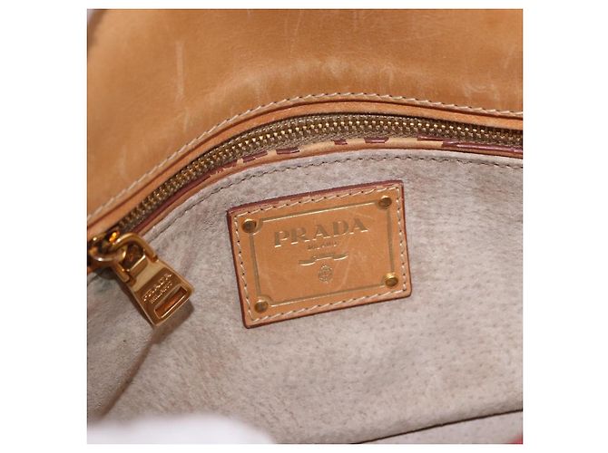Borsa a Spalla PRADA Tela Rosa Nero Auth ka5421 - vista 20