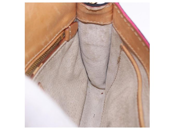 Borsa a Spalla PRADA Tela Rosa Nero Auth ka5421 - vista 22