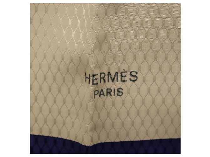 Hermès HERMES Carré 90 Seidentuch Blau Weiß Authentisch ki6720M - Ansicht 11