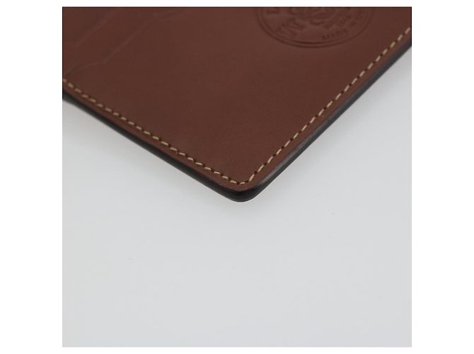 Tarjetero de cuero marrón LOEWE Auth 193161V Castaño - vista 14
