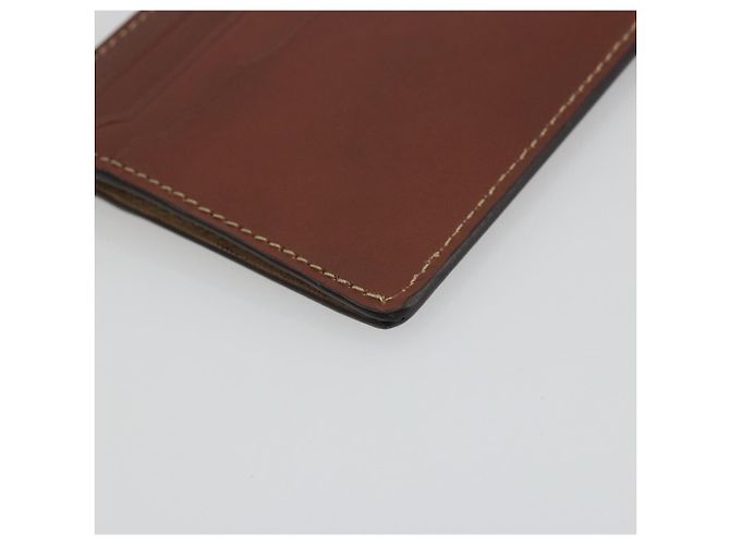 Tarjetero de cuero marrón LOEWE Auth 193161V Castaño - vista 16