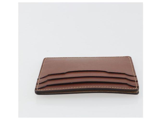 Tarjetero de cuero marrón LOEWE Auth 193161V Castaño - vista 19