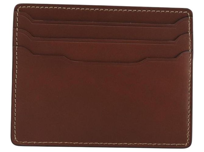 Tarjetero de cuero marrón LOEWE Auth 193161V Castaño - vista 2
