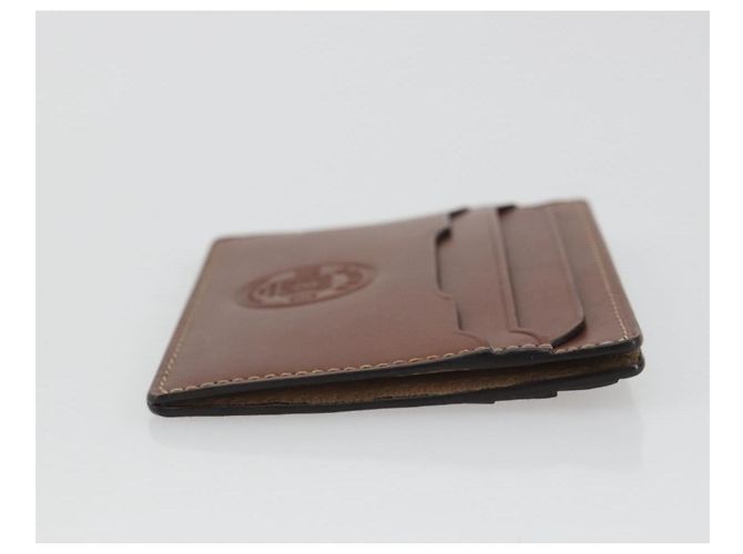 Tarjetero de cuero marrón LOEWE Auth 193161V Castaño - vista 3