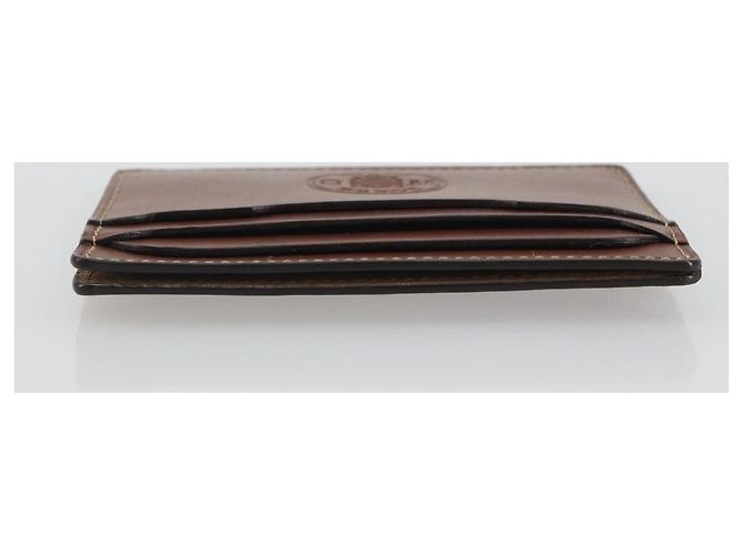 Tarjetero de cuero marrón LOEWE Auth 193161V Castaño - vista 5