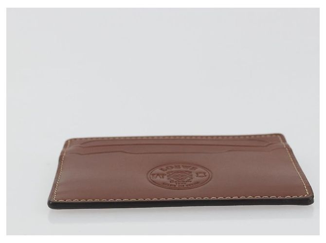 Tarjetero de cuero marrón LOEWE Auth 193161V Castaño - vista 6