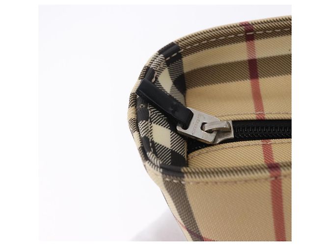 Borsa a mano BURBERRY Nova Check in PVC Beige Silver Auth 193495V Argento - vista 15