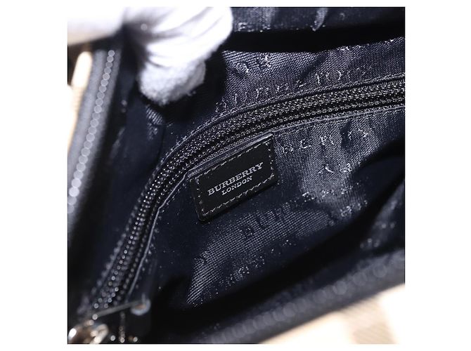 Borsa a mano BURBERRY Nova Check in PVC Beige Silver Auth 193495V Argento - vista 16