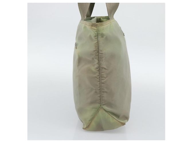 Borsa Tote PRADA Nylon Verde Auth 194568 - vista 4