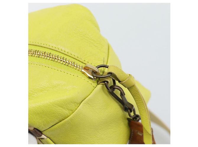 Borsa a Spalla Miu Miu in Pelle Verde Lime Oro Auth BA14150 D'oro - vista 14