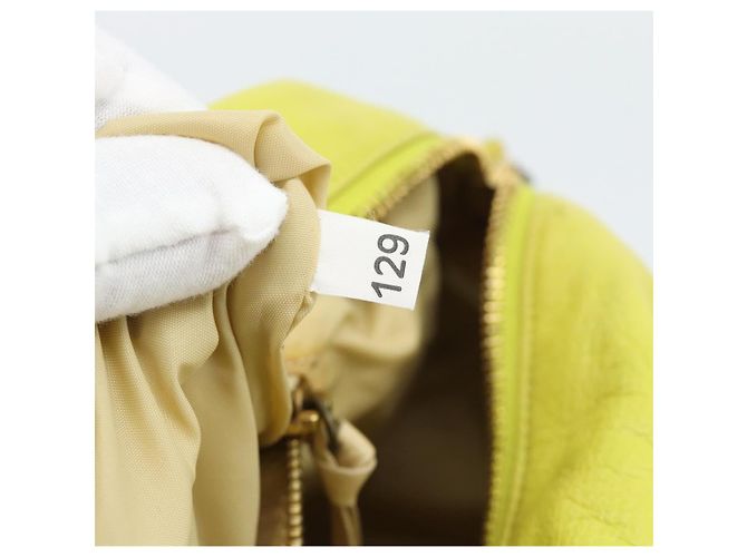 Borsa a Spalla Miu Miu in Pelle Verde Lime Oro Auth BA14150 D'oro - vista 21