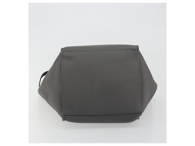 Céline CELINE Big Bag Small Hand Bag Pelle 2way Grigio Argento Auth ep15408V Marrone - vista 11
