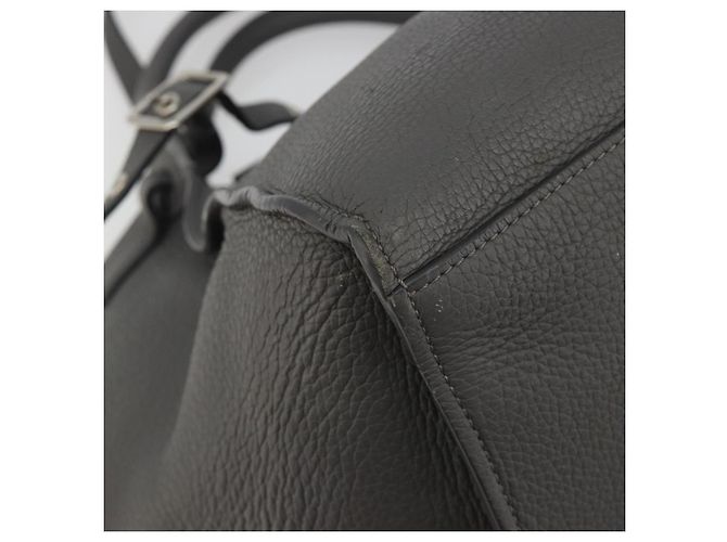 Céline CELINE Big Bag Small Hand Bag Pelle 2way Grigio Argento Auth ep15408V Marrone - vista 13