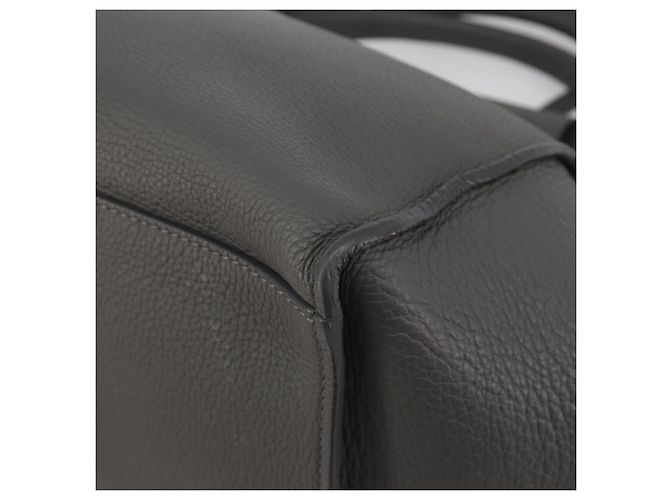 Céline CELINE Big Bag Small Hand Bag Pelle 2way Grigio Argento Auth ep15408V Marrone - vista 14