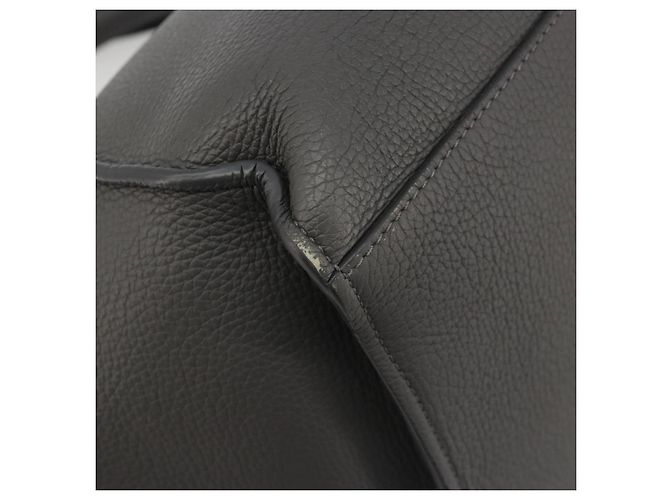Céline CELINE Big Bag Small Hand Bag Pelle 2way Grigio Argento Auth ep15408V Marrone - vista 15