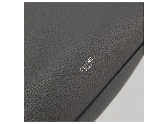 Céline CELINE Big Bag Small Hand Bag Pelle 2way Grigio Argento Auth ep15408V Marrone - vista 16