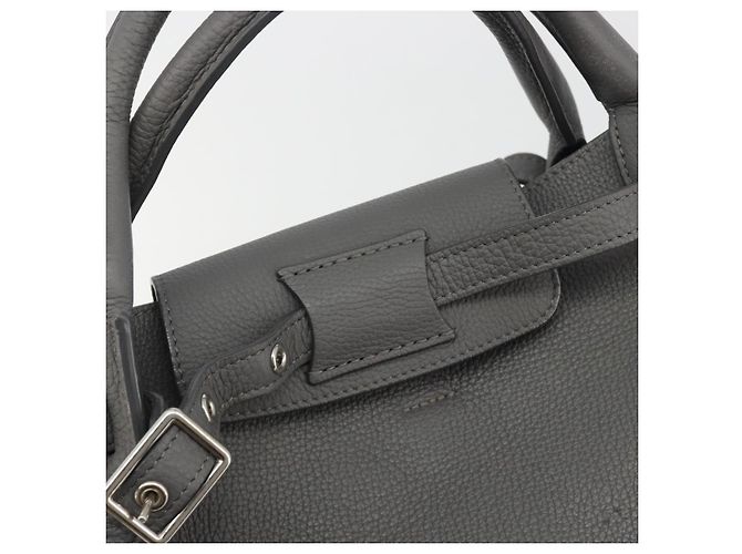 Céline CELINE Big Bag Small Hand Bag Pelle 2way Grigio Argento Auth ep15408V Marrone - vista 17