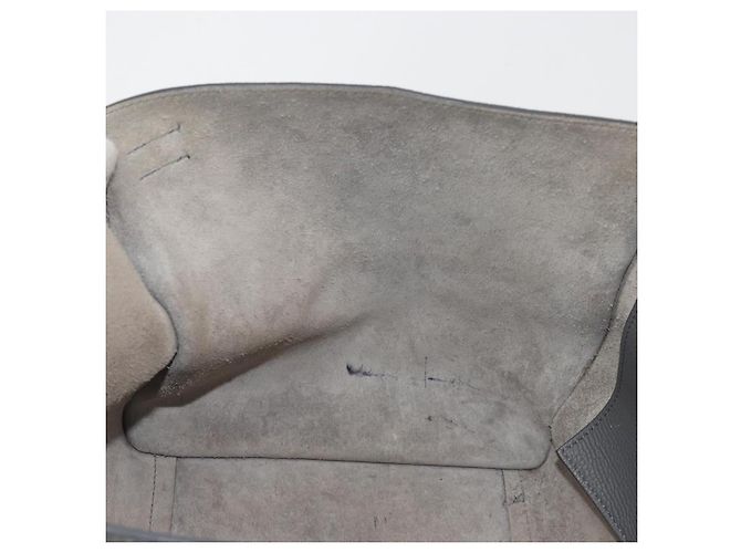 Céline CELINE Big Bag Small Hand Bag Pelle 2way Grigio Argento Auth ep15408V Marrone - vista 21