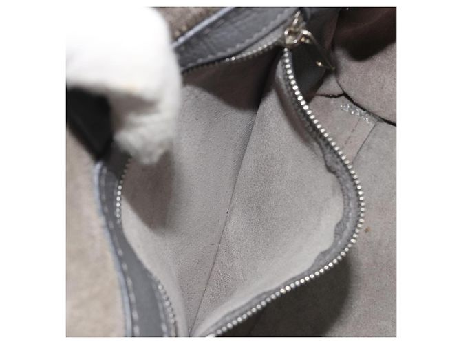 Céline CELINE Big Bag Small Hand Bag Pelle 2way Grigio Argento Auth ep15408V Marrone - vista 23