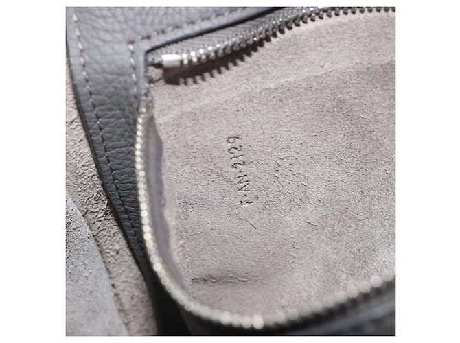 Céline CELINE Big Bag Small Hand Bag Pelle 2way Grigio Argento Auth ep15408V Marrone - vista 24
