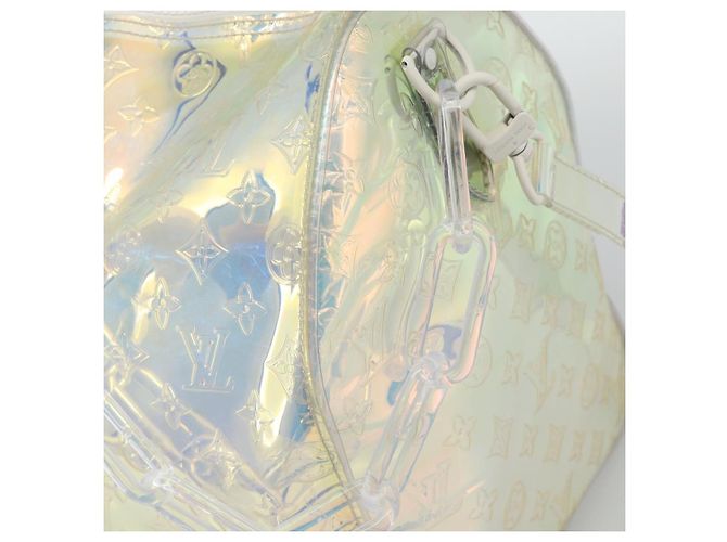LOUIS VUITTON Monogram Prism Keepall Bandouliere 50 Clear M53271 LV Auth ka5430M - vista 17