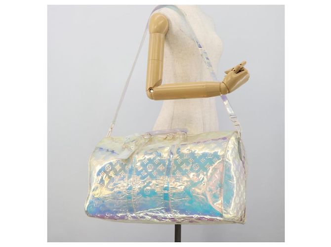 LOUIS VUITTON Monogram Prism Keepall Bandouliere 50 Clear M53271 LV Auth ka5430M - vista 25