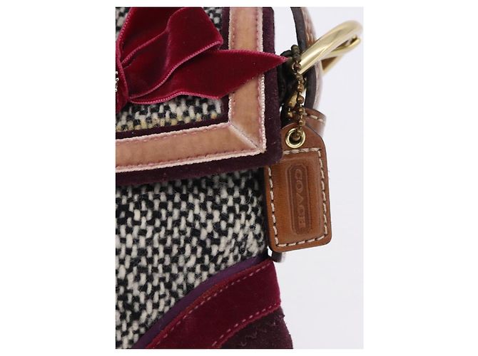 Coach Soho One Belt Handtasche Tweed Multicolor Gold Auth am12221V Mehrfarben Golden - Ansicht 15