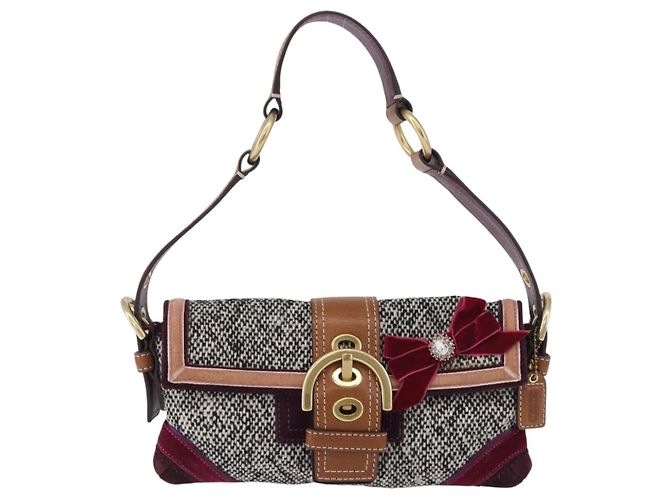 Coach Soho One Belt Handtasche Tweed Multicolor Gold Auth am12221V Mehrfarben Golden - Ansicht 2
