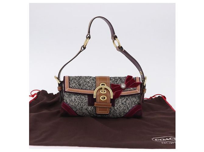 Coach Soho One Belt Handtasche Tweed Multicolor Gold Auth am12221V Mehrfarben Golden - Ansicht 25