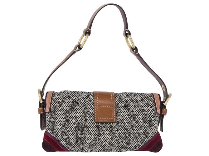 Coach Soho One Belt Handtasche Tweed Multicolor Gold Auth am12221V Mehrfarben Golden - Ansicht 3