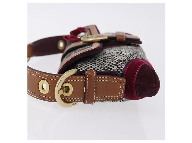 Coach Soho One Belt Handtasche Tweed Multicolor Gold Auth am12221V Mehrfarben Golden - Ansicht 5
