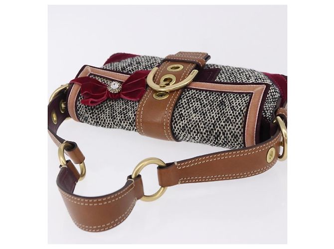 Coach Soho One Belt Handtasche Tweed Multicolor Gold Auth am12221V Mehrfarben Golden - Ansicht 6