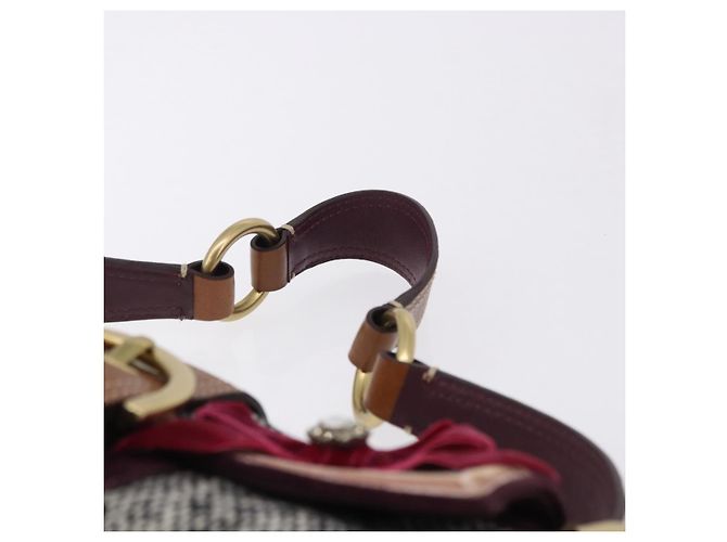 Coach Soho One Belt Handtasche Tweed Multicolor Gold Auth am12221V Mehrfarben Golden - Ansicht 8