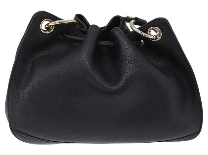 Borsa a tracolla MCM in pelle nera e oro Auth BA14146A Nero D'oro - vista 3
