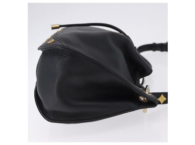 Borsa a tracolla MCM in pelle nera e oro Auth BA14146A Nero D'oro - vista 4