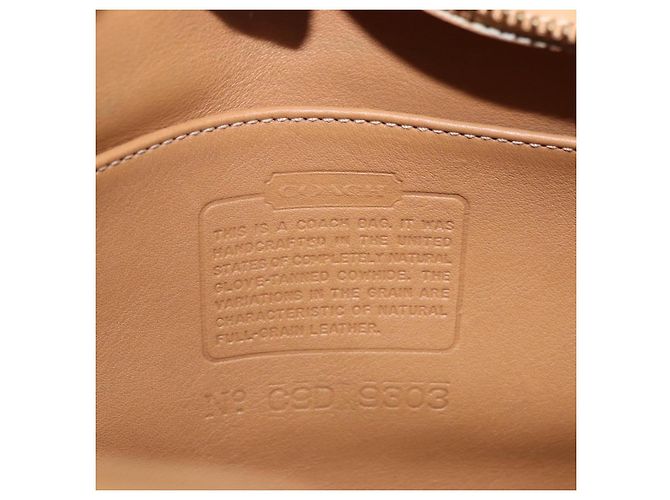 Borsa Coach in pelle marrone oro Auth 188180 D'oro - vista 17