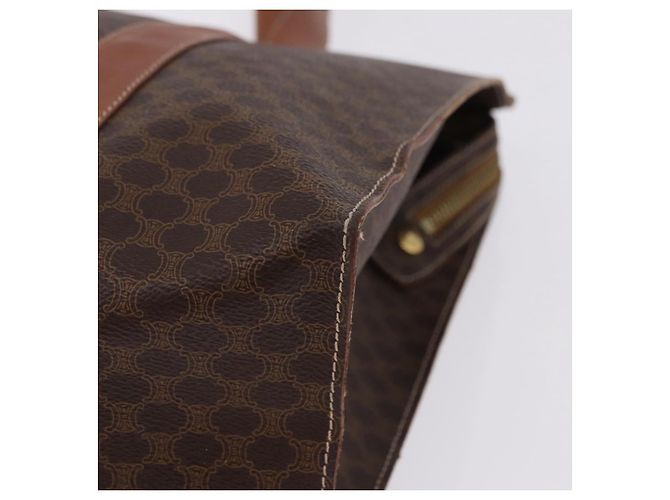 Céline Borsa Tote CELINE Macadam in tela e pelle PVC marrone oro Auth 193520 D'oro - vista 11