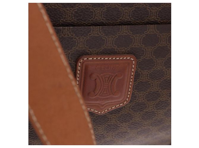 Céline Borsa Tote CELINE Macadam in tela e pelle PVC marrone oro Auth 193520 D'oro - vista 15