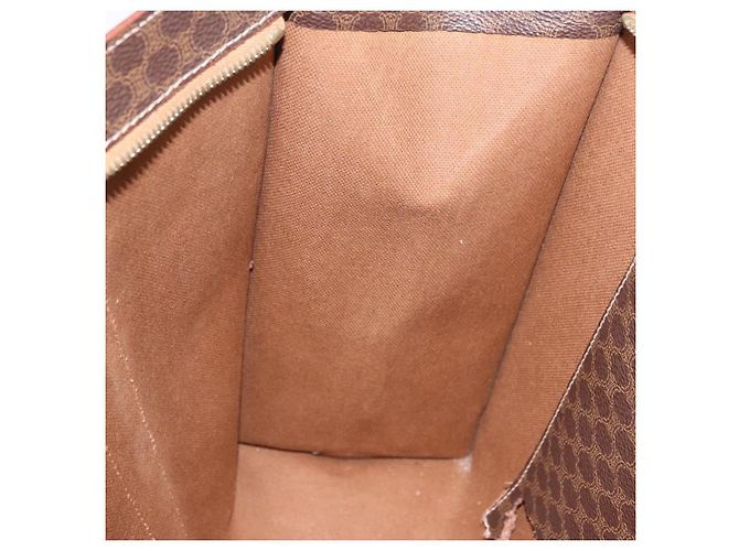 Céline Borsa Tote CELINE Macadam in tela e pelle PVC marrone oro Auth 193520 D'oro - vista 19