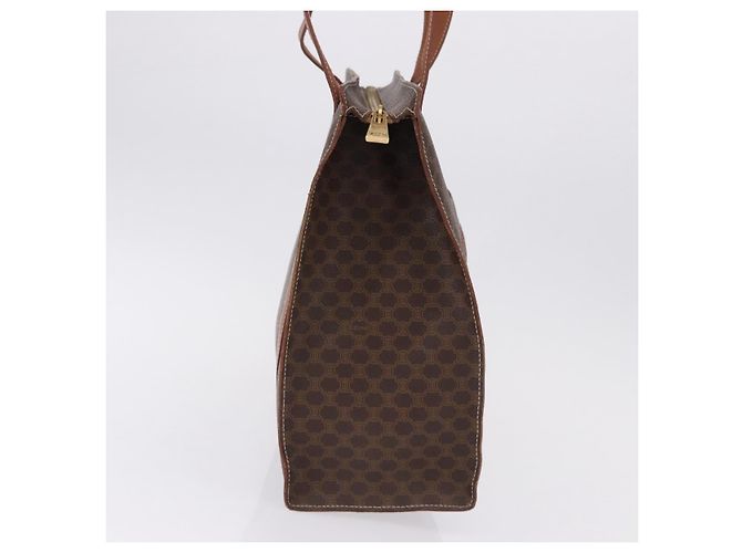 Céline Borsa Tote CELINE Macadam in tela e pelle PVC marrone oro Auth 193520 D'oro - vista 5