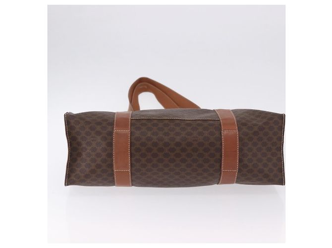 Céline Borsa Tote CELINE Macadam in tela e pelle PVC marrone oro Auth 193520 D'oro - vista 9