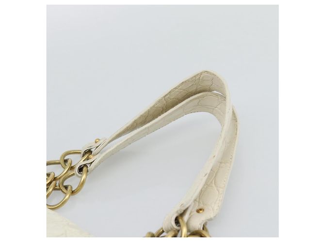 Borsa a mano Salvatore Ferragamo Gancini in nylon e oro bianco Auth 194550A D'oro - vista 9