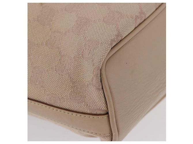 Borsa a Spalla GUCCI GG Canvas Beige Oro 73885 Auth 193546A D'oro - vista 10