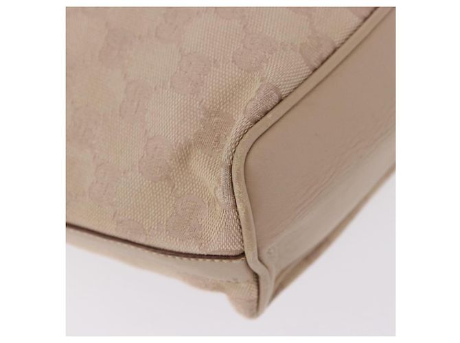 Borsa a Spalla GUCCI GG Canvas Beige Oro 73885 Auth 193546A D'oro - vista 12