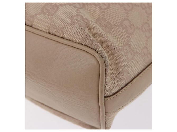 Borsa a Spalla GUCCI GG Canvas Beige Oro 73885 Auth 193546A D'oro - vista 13