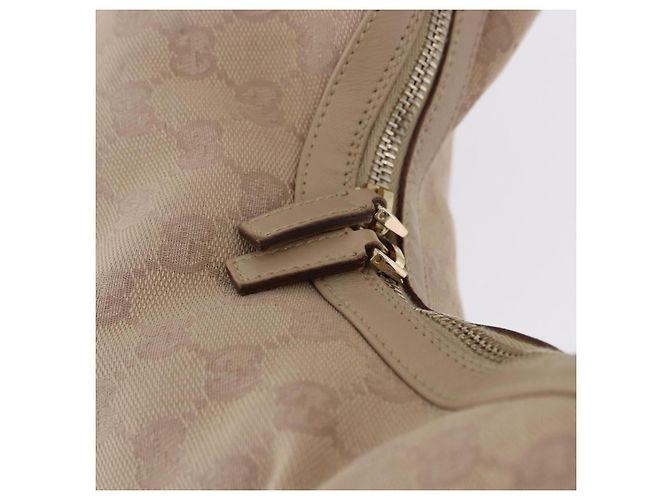 Borsa a Spalla GUCCI GG Canvas Beige Oro 73885 Auth 193546A D'oro - vista 14