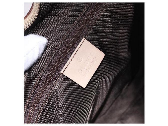 Borsa a Spalla GUCCI GG Canvas Beige Oro 73885 Auth 193546A D'oro - vista 15