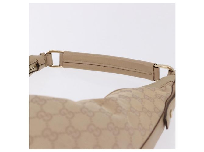 Borsa a Spalla GUCCI GG Canvas Beige Oro 73885 Auth 193546A D'oro - vista 8